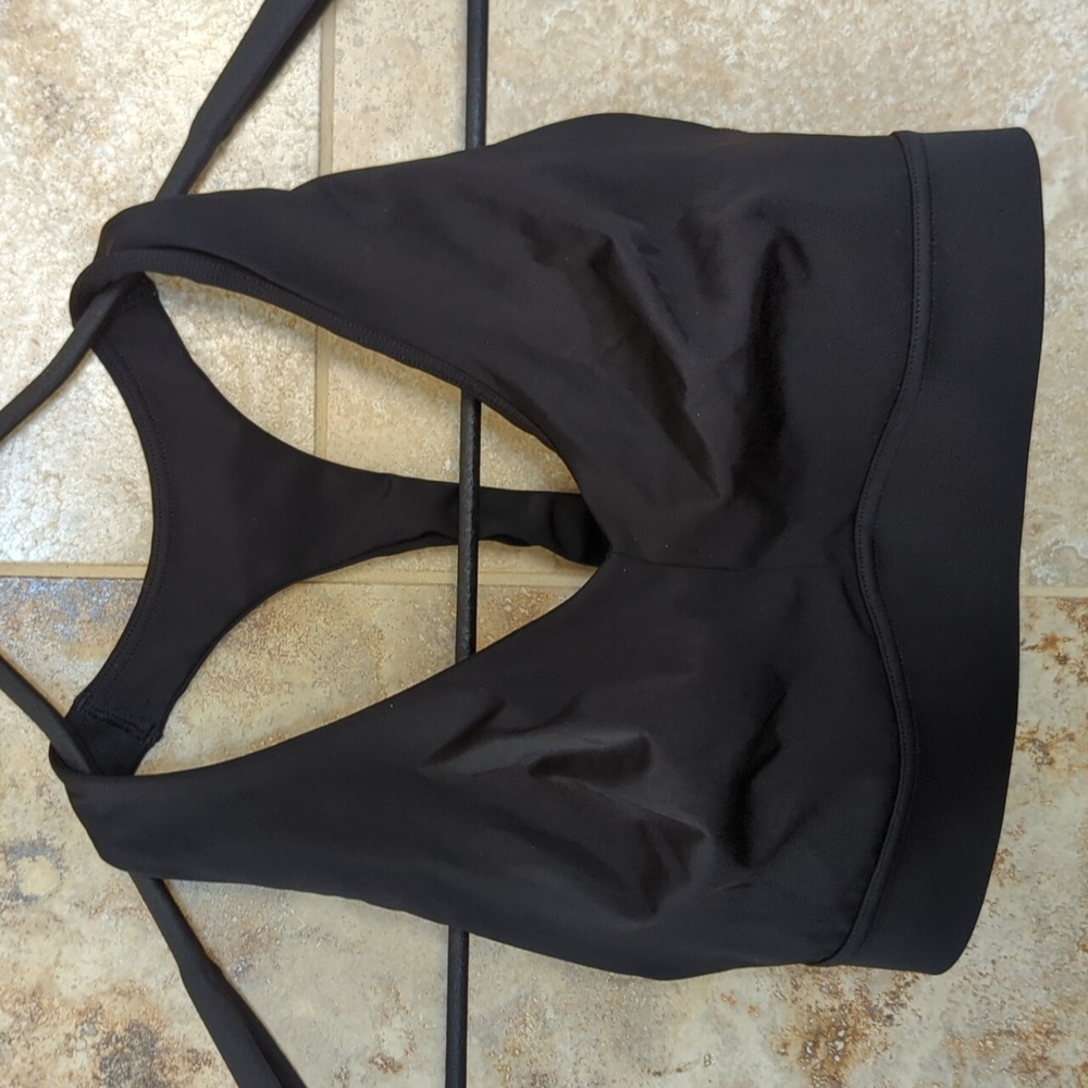Athleta Black Racerback Sports Bra